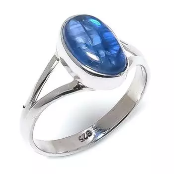 Natural Kyanite Gemstone Handmade 925 Solid Sterling Silver Gift Ring S.7 B6g67