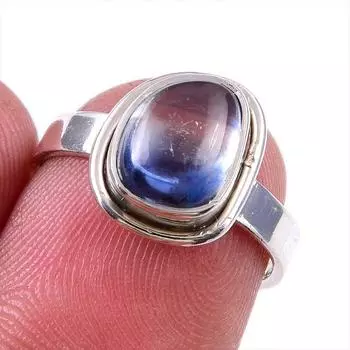 Natural Kyanite Gemstone Handmade 925 Solid Sterling Silver Gift Ring S.6 D7q67