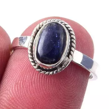 Natural Kyanite Gemstone Handmade 925 Solid Sterling Silver Ring Size 6 l1w74