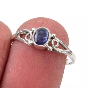 Natural Kyanite Gemstone Handmade 925 Sterling Silver Jewelry Ring Size 7 r2F40