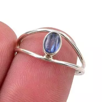 Natural Kyanite Gemstone Handmade 925 Sterling Silver Jewelry Ring Size 6.5 i8n27