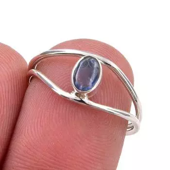 Natural Kyanite Gemstone Handmade 925 Sterling Silver Jewelry Ring Size 6.5 R5f12