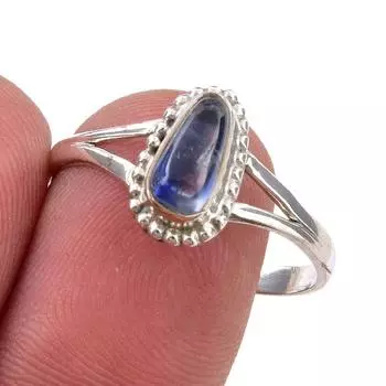 Natural Kyanite Gemstone Handmade 925 Sterling Silver Jewelry Ring Size 10 w0r91