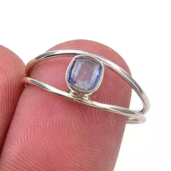 Natural Kyanite Gemstone Handmade 925 Sterling Silver Jewelry Ring Size 7 S5C17