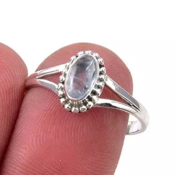 Natural Kyanite Gemstone Handmade 925 Sterling Silver Jewelry Ring Size 8 Y1E88