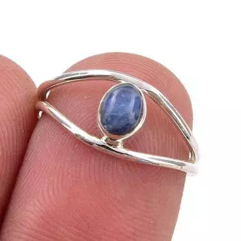 Natural Kyanite Gemstone Handmade 925 Sterling Silver Jewelry Ring Size 5.5 z3J87