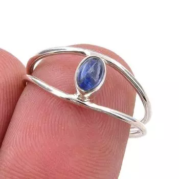 Natural Kyanite Gemstone Handmade 925 Sterling Silver Jewelry Ring Size 6.5 O7u07