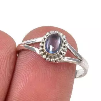 Natural Kyanite Gemstone Handmade 925 Sterling Silver Jewelry Ring Size 8 l2N83