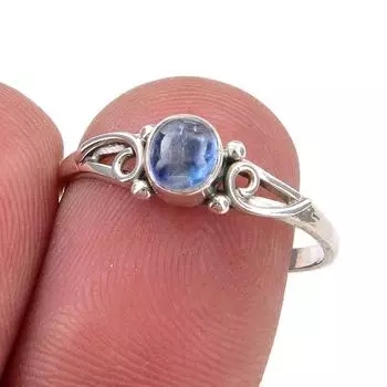 Natural Kyanite Gemstone Handmade 925 Sterling Silver Jewelry Ring Size 8 z5q26