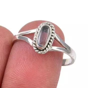 Natural Kyanite Gemstone Handmade 925 Sterling Silver Jewelry Ring Size 9 s0q44