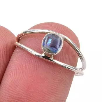 Natural Kyanite Gemstone Handmade 925 Sterling Silver Jewelry Ring Size 7 O1H60