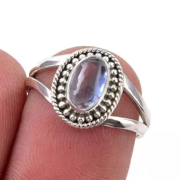 Natural Kyanite Gemstone Handmade 925 Sterling Silver Jewelry Ring Size 5.5 Z6J89
