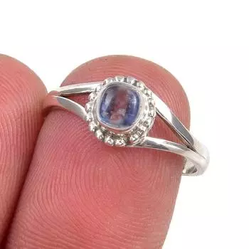 Natural Kyanite Gemstone Handmade 925 Sterling Silver Jewelry Ring Size 7 K3k26