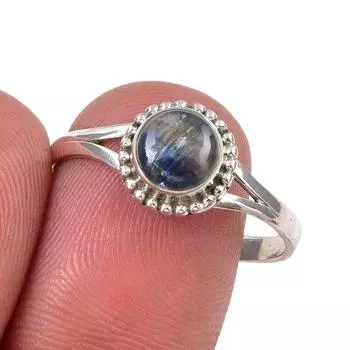 Natural Kyanite Gemstone Handmade 925 Sterling Silver Jewelry Ring Size 10 f1h68