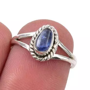 Natural Kyanite Gemstone Handmade 925 Sterling Silver Jewelry Ring Size 6 d5M78