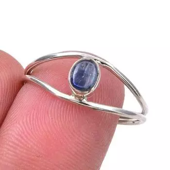 Natural Kyanite Gemstone Handmade 925 Sterling Silver Jewelry Ring Size 8.5 i5G77