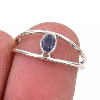 Natural Kyanite Gemstone Handmade 925 Sterling Silver Jewelry Ring Size 5.5 B6t55