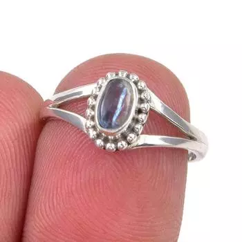 Natural Kyanite Gemstone Handmade 925 Sterling Silver Jewelry Ring Size 6 T8l28