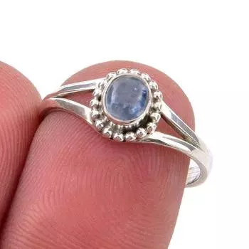 Natural Kyanite Gemstone Handmade 925 Sterling Silver Jewelry Ring Size 7 Q8k22