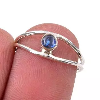 Natural Kyanite Gemstone Handmade 925 Sterling Silver Jewelry Ring Size 5.5 B4S94