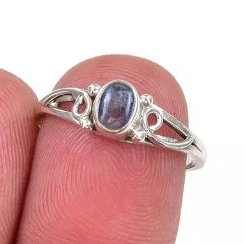 Natural Kyanite Gemstone Handmade 925 Sterling Silver Jewelry Ring Size 6 V6A88