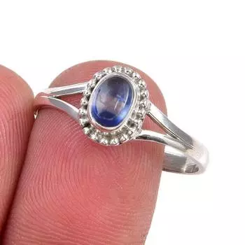 Natural Kyanite Gemstone Handmade 925 Sterling Silver Jewelry Ring Size 10 u2w17