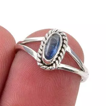Natural Kyanite Gemstone Handmade 925 Sterling Silver Jewelry Ring Size 6 p8c01