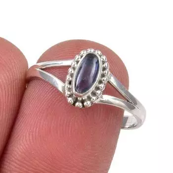 Natural Kyanite Gemstone Handmade 925 Sterling Silver Jewelry Ring Size 8 i6I02