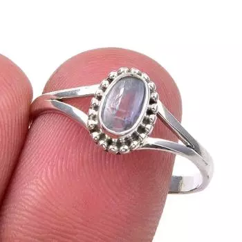 Natural Kyanite Gemstone Handmade 925 Sterling Silver Jewelry Ring Size 10 s2k31