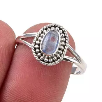 Natural Kyanite Gemstone Handmade 925 Sterling Silver Jewelry Ring Size 8.5 e1R91