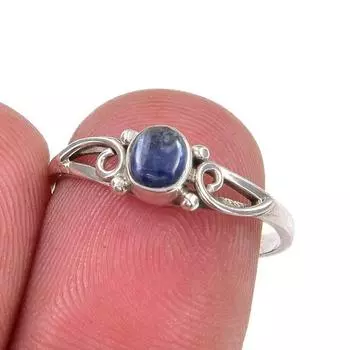 Natural Kyanite Gemstone Handmade 925 Sterling Silver Jewelry Ring Size 7 Q5T28