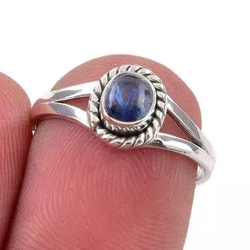 Natural Kyanite Gemstone Handmade 925 Sterling Silver Jewelry Ring Size 6 l2t24
