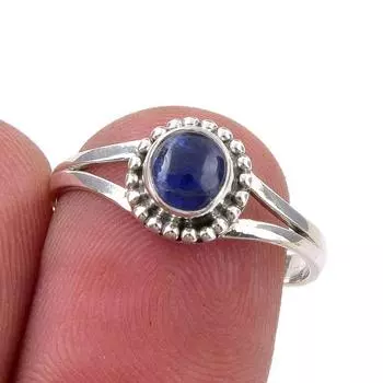 Natural Kyanite Gemstone Handmade 925 Sterling Silver Jewelry Ring Size 7 p0L02