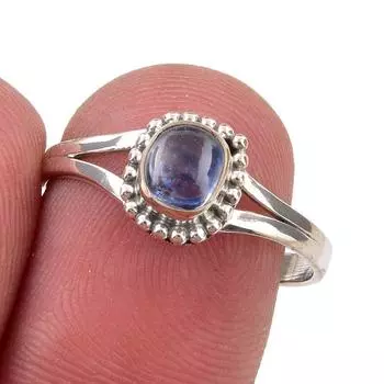 Natural Kyanite Gemstone Handmade 925 Sterling Silver Jewelry Ring Size 8 j2S70