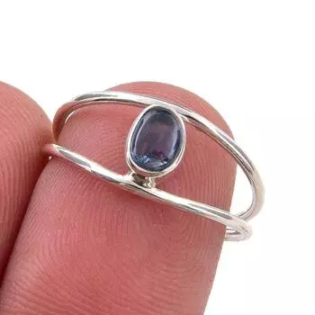 Natural Kyanite Gemstone Handmade 925 Sterling Silver Jewelry Ring Size 6.5 M0t95