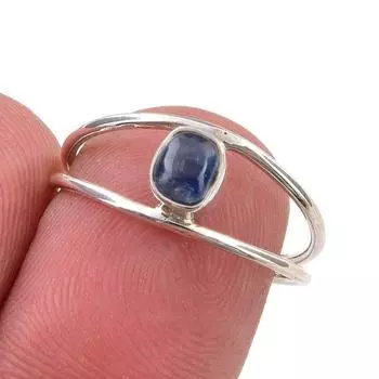 Natural Kyanite Gemstone Handmade 925 Sterling Silver Jewelry Ring Size 6.5 G9M66