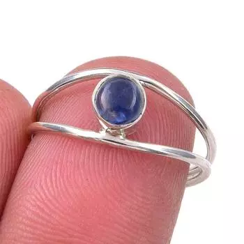 Natural Kyanite Gemstone Handmade 925 Sterling Silver Jewelry Ring Size 6.5 J8p92