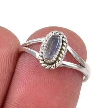 Natural Kyanite Gemstone Handmade 925 Sterling Silver Jewelry Ring Size 6 M2P31
