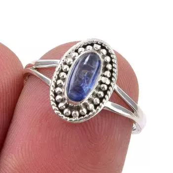 Natural Kyanite Gemstone Handmade 925 Sterling Silver Jewelry Ring Size 6 O1r01