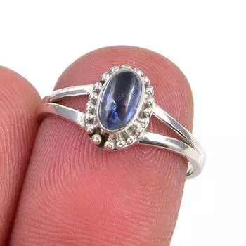 Natural Kyanite Gemstone Handmade 925 Sterling Silver Jewelry Ring Size 6 U5c91