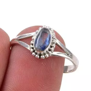 Natural Kyanite Gemstone Handmade 925 Sterling Silver Jewelry Ring Size 9 s9r12