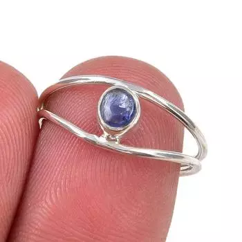 Natural Kyanite Gemstone Handmade 925 Sterling Silver Jewelry Ring Size 6.5 J5U11