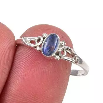Natural Kyanite Gemstone Handmade 925 Sterling Silver Jewelry Ring Size 10 D8d91