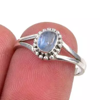 Natural Kyanite Gemstone Handmade 925 Sterling Silver Jewelry Ring Size 7 o6v06