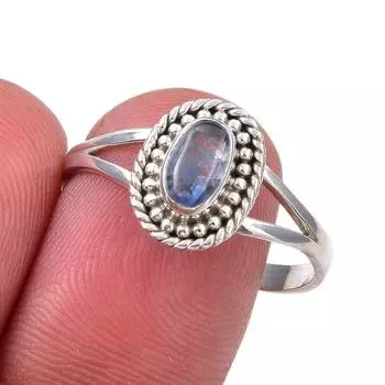 Natural Kyanite Gemstone Handmade 925 Sterling Silver Jewelry Ring Size 10 A4l98