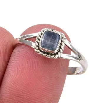 Natural Kyanite Gemstone Handmade 925 Sterling Silver Jewelry Ring Size 10 P1C05