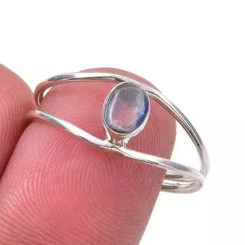 Natural Kyanite Gemstone Handmade 925 Sterling Silver Jewelry Ring Size 8.5 P6S40
