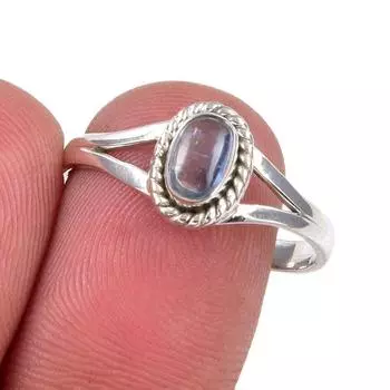 Natural Kyanite Gemstone Handmade 925 Sterling Silver Jewelry Ring Size 9 i7B52