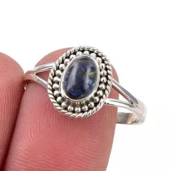 Natural Kyanite Gemstone Handmade 925 Sterling Silver Jewelry Ring Size 9.5 w0p42