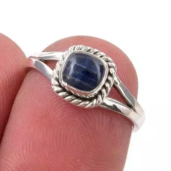 Natural Kyanite Gemstone Handmade 925 Sterling Silver Jewelry Ring Size 6 O2p23